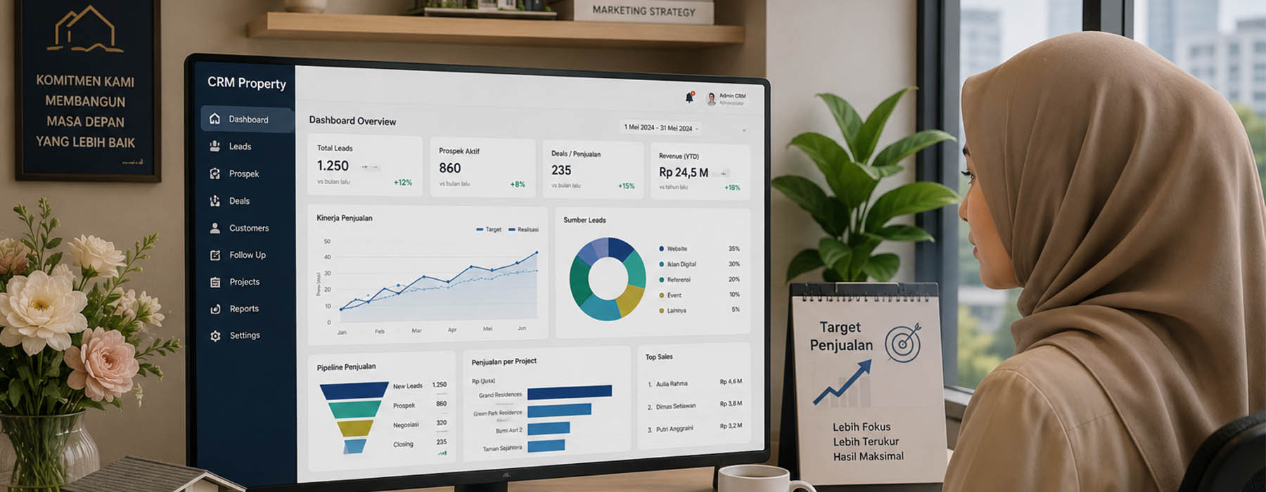 Header CRM Property Hasero Indonesia